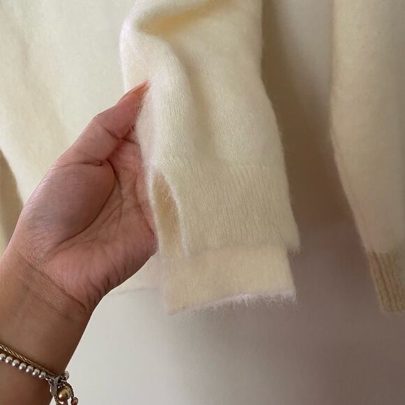 Wrap London two tone Grey and White Mohair Merino Blend sweater US 6 - Picture 6 of 9